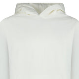 CP Company Brushed Emerised Diagonal Fleece Hoodie in White - Boinclo - Outlet Sale Under Retail