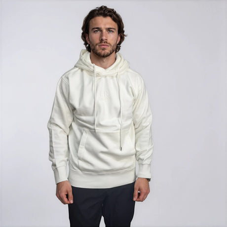 CP Company Brushed Emerised Diagonal Fleece Hoodie in White - Boinclo - Outlet Sale Under Retail
