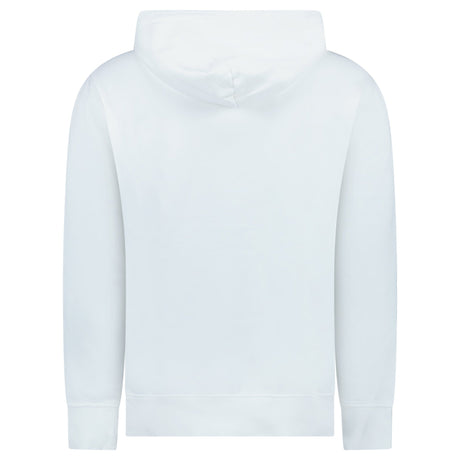 CP Company Brushed Emerised Diagonal Fleece Hoodie in White - Boinclo - Outlet Sale Under Retail
