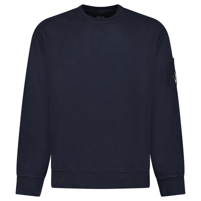 CP Company Brushed Emerized Arm Lens Diagonal Sweatshirt Navy - Boinclo - Outlet Sale Under Retail