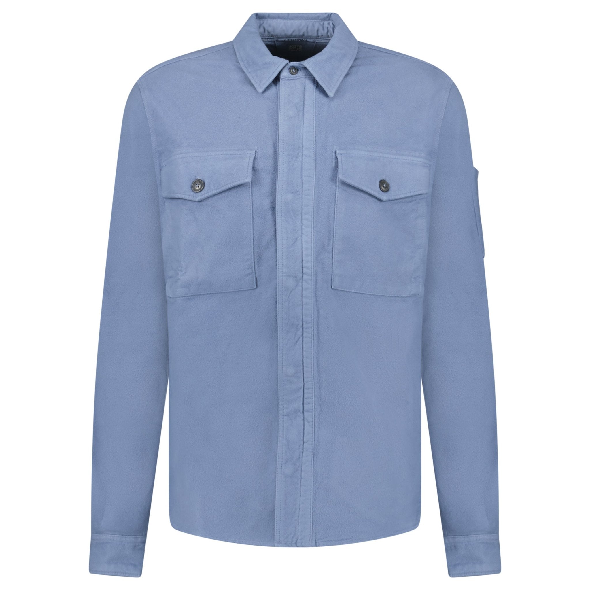 Color variation of Button-Up Lens Overshirt infinity Blue