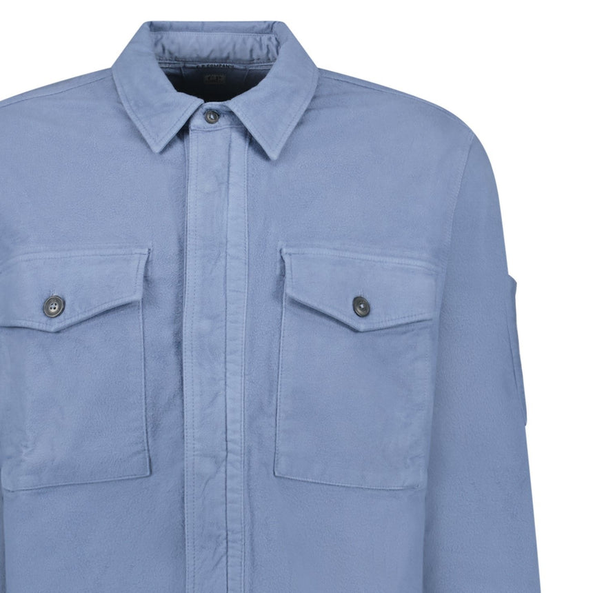 CP Company Button - Up Lens Overshirt infinity Blue - Boinclo - Outlet Sale Under Retail