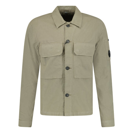 CP Company Button Up Lens Overshirt Light Khaki - Boinclo ltd - Outlet Sale Under Retail