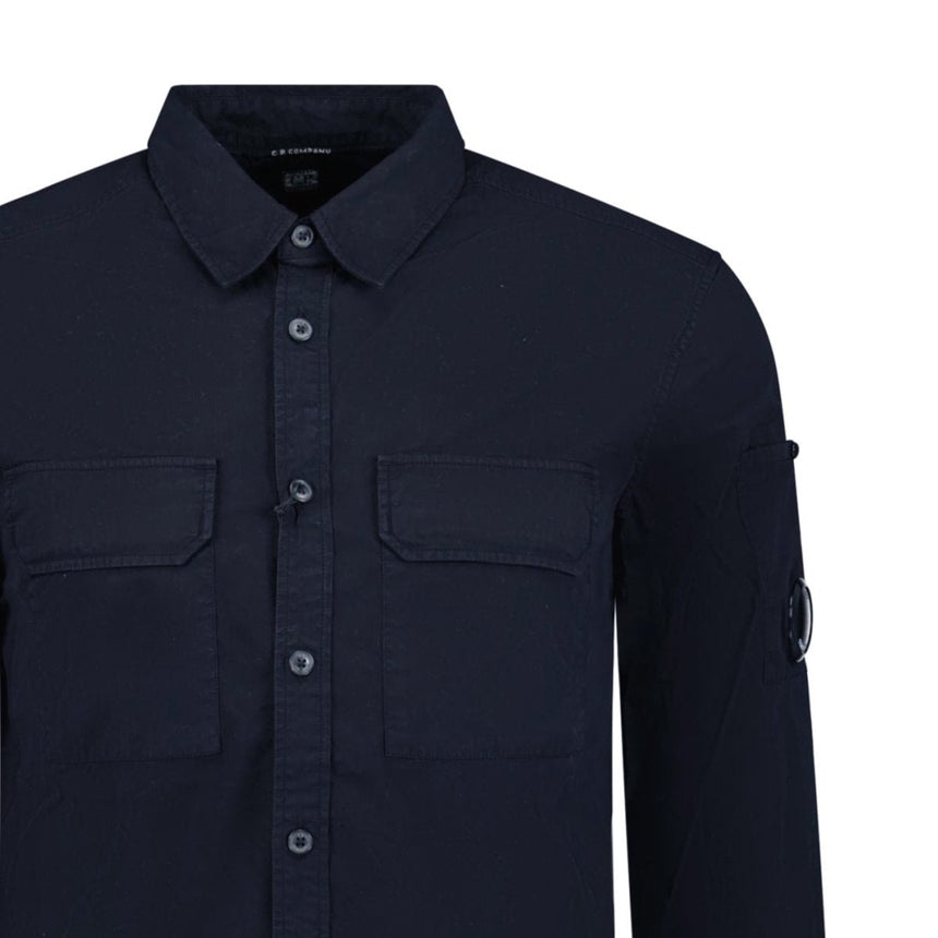 CP Company Button Up Lens Overshirt Navy - Boinclo - Outlet Sale Under Retail