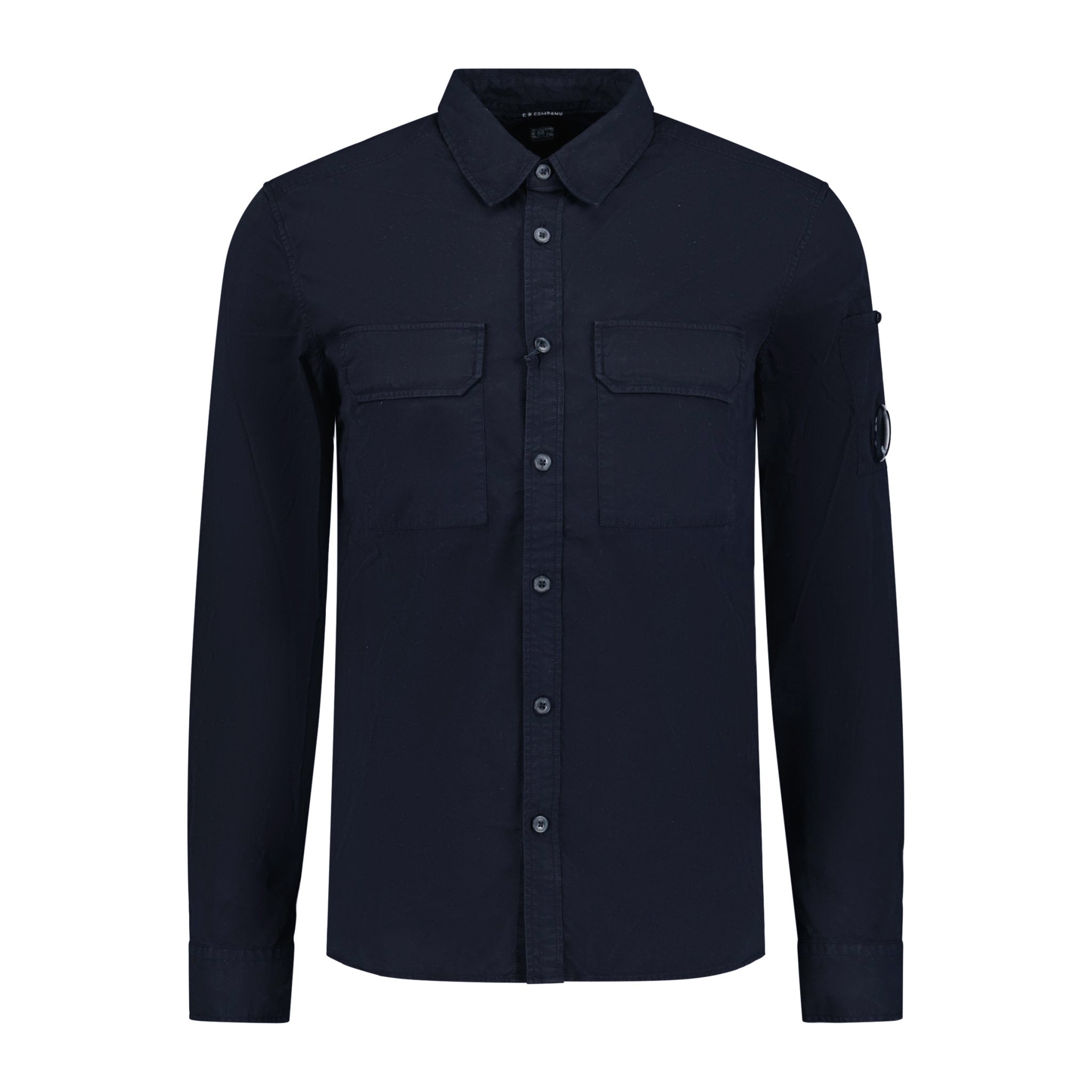 Color variation of Button Up Lens Overshirt Navy