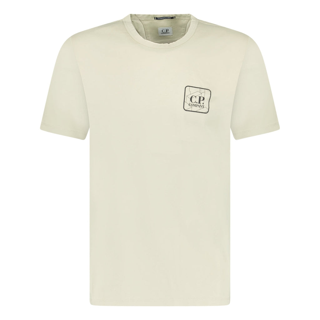 CP Company Chest Logo T-Shirt Beige - Boinclo ltd - Outlet Sale Under Retail