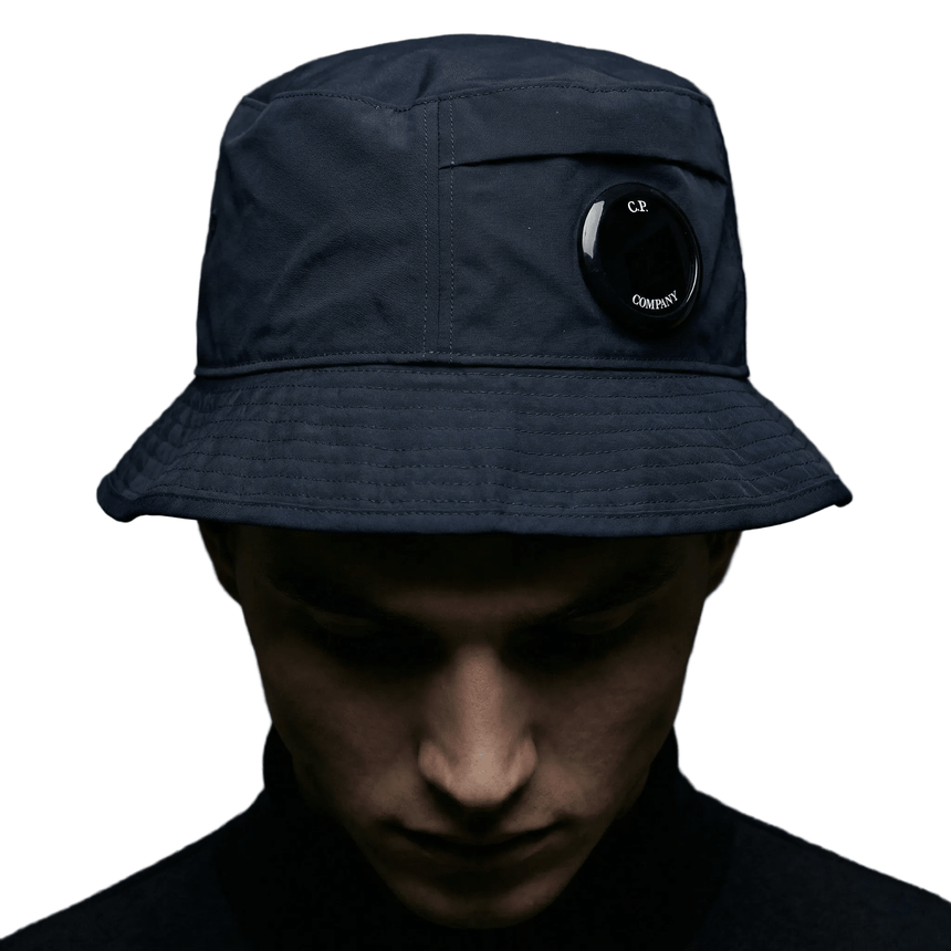 CP Company Chrome - R Lens Bucket Hat in Total Eclipse - Boinclo - Outlet Sale Under Retail