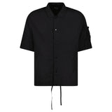 CP Company Chrome-R Short Sleeve Lens Overshirt in Black - Boinclo - Outlet Sale Under Retail