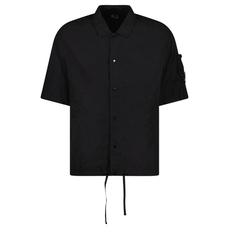CP Company Chrome-R Short Sleeve Lens Overshirt in Black - Boinclo - Outlet Sale Under Retail
