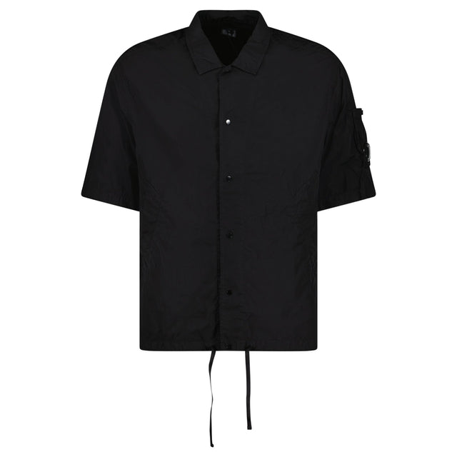 CP Company Chrome-R Short Sleeve Lens Overshirt in Black - Boinclo - Outlet Sale Under Retail