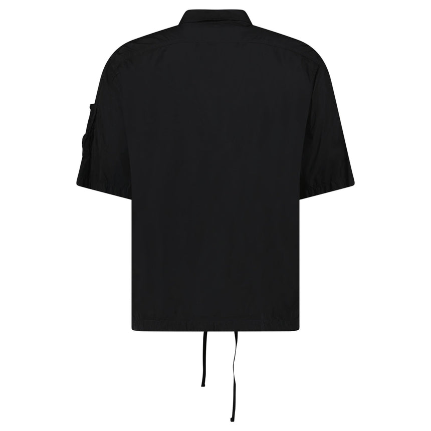 CP Company Chrome-R Short Sleeve Lens Overshirt in Black - Boinclo - Outlet Sale Under Retail