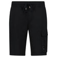 CP Company Cotton Diagonal Fleece Cargo Sweat Shorts in Black - Boinclo - Outlet Sale Under Retail
