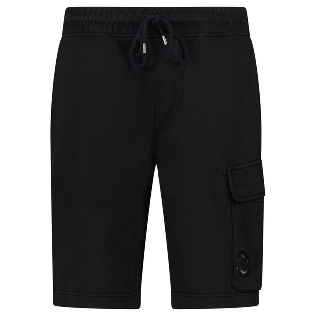 CP Company Cotton Diagonal Fleece Cargo Sweat Shorts in Black - Boinclo - Outlet Sale Under Retail