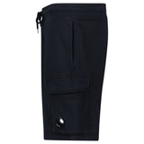 CP Company Cotton Diagonal Fleece Cargo Sweat Shorts in Navy Blue - Boinclo - Outlet Sale Under Retail