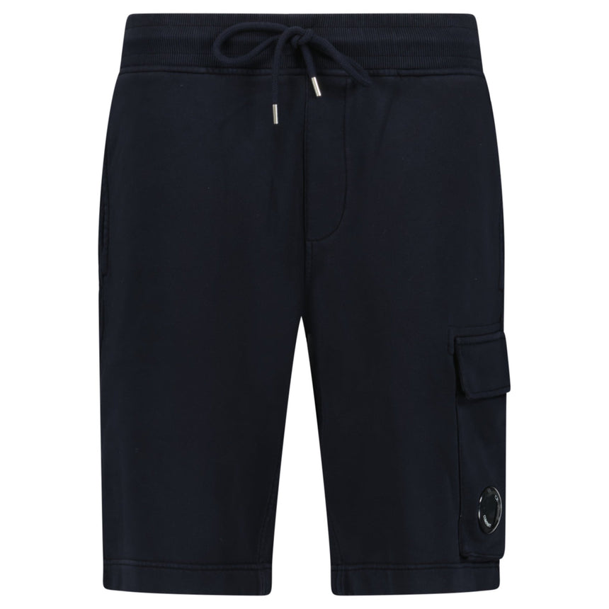 CP Company Cotton Diagonal Fleece Cargo Sweat Shorts in Navy Blue - Boinclo - Outlet Sale Under Retail