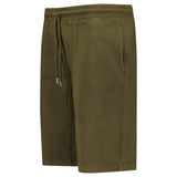 CP Company Cotton Diagonal Fleece Logo Bermudas in Ivy Green - Boinclo - Outlet Sale Under Retail