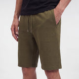 CP Company Cotton Diagonal Fleece Logo Bermudas in Ivy Green - Boinclo - Outlet Sale Under Retail