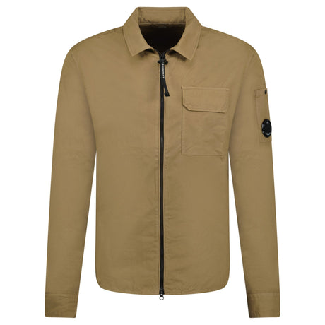 CP Company Cotton Lens Overshirt Jacket Brown - Boinclo - Outlet Sale Under Retail