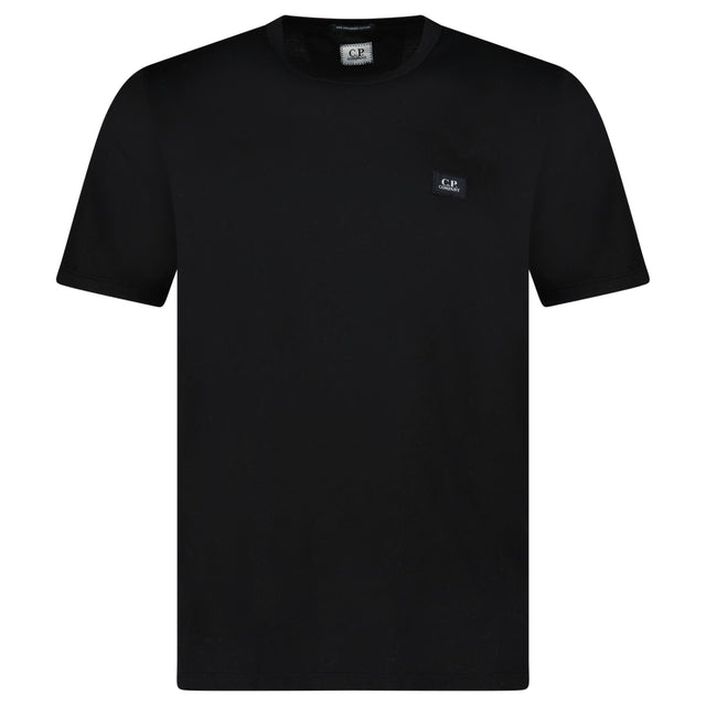 CP Company 70/2 Mercerised Jersey Logo Patch T-Shirt in Black - Boinclo - Outlet Sale Under Retail