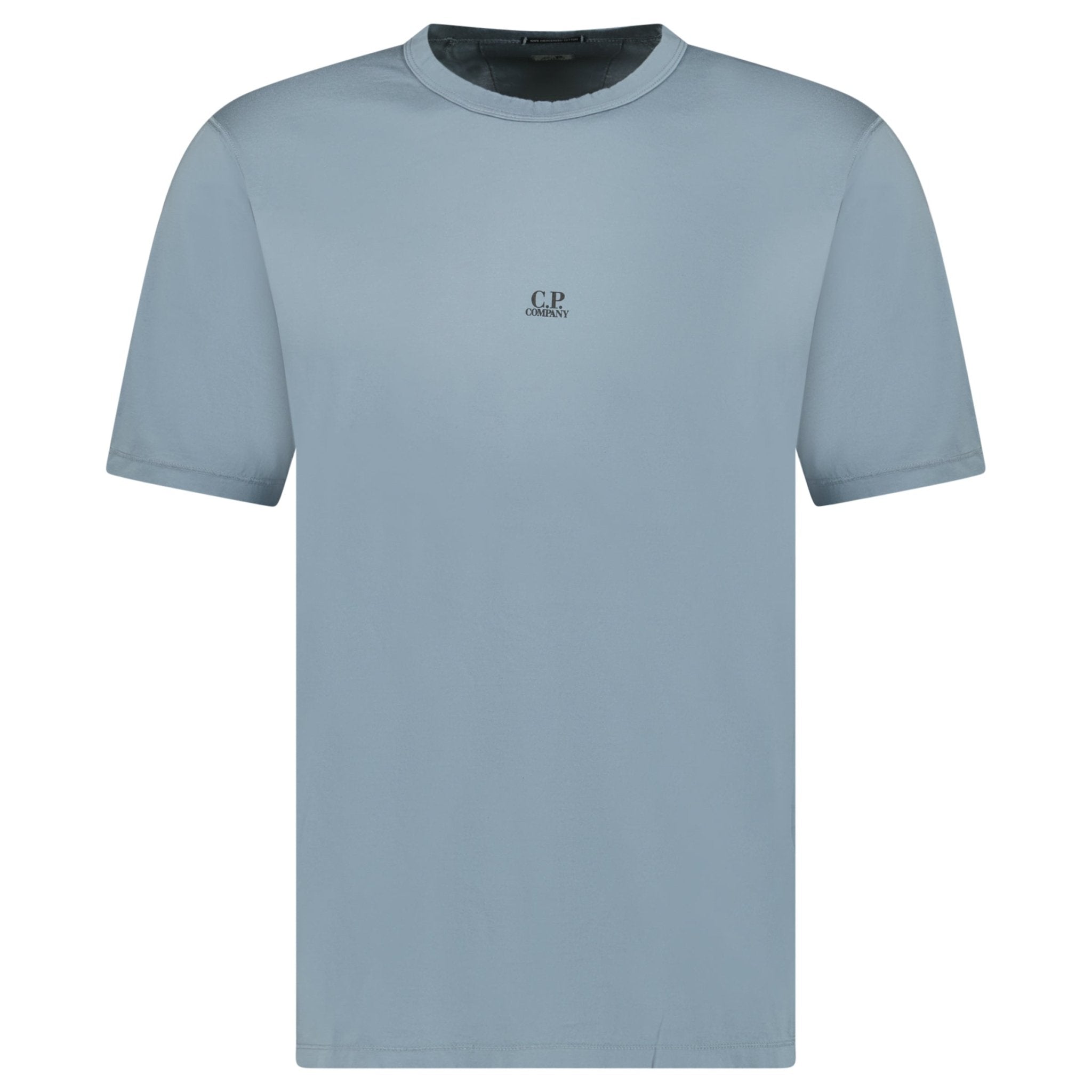 Color variation of CP Company 70/2 Mercerised Jersey Logo Patch T-Shirt in Stormy Weather