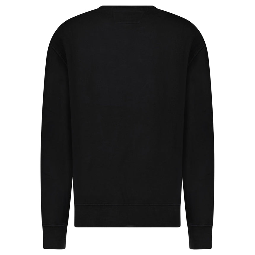 CP Company Brushed and Emerized Diagonal Fleece Crewneck Sweatshirt Black - Boinclo - Outlet Sale Under Retail