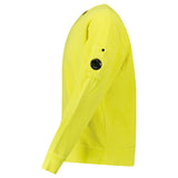 CP Company Brushed and Emerized Diagonal Fleece Crewneck Sweatshirt in Green Sheen - Boinclo - Outlet Sale Under Retail