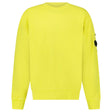CP Company Brushed and Emerized Diagonal Fleece Crewneck Sweatshirt in Green Sheen - Boinclo - Outlet Sale Under Retail