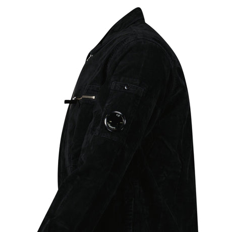 C.P. Company Corduroy Lens Zipped Overshirt in Black - Boinclo - Outlet Sale Under Retail