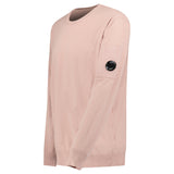CP Company Cotton Crepe Crewneck Lens Knit in Misty Rose - Boinclo - Outlet Sale Under Retail