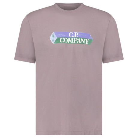 CP Company Cotton - Jersey T-Shirt in Purple Dove - Boinclo - Outlet Sale Under Retail