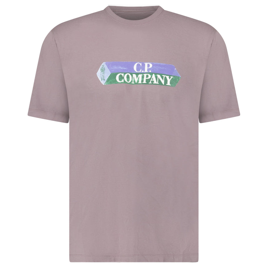CP Company Cotton - Jersey T-Shirt in Purple Dove - Boinclo - Outlet Sale Under Retail