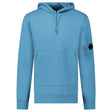 CP Company Diagonal Raised Fleece Hooded Lens Sweatshirt in Aegean Blue - Boinclo - Outlet Sale Under Retail