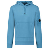CP Company Diagonal Raised Fleece Hooded Lens Sweatshirt in Aegean Blue - Boinclo - Outlet Sale Under Retail