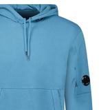 CP Company Diagonal Raised Fleece Hooded Lens Sweatshirt in Aegean Blue - Boinclo - Outlet Sale Under Retail