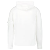 CP Company Diagonal Raised Fleece Lens Hooded Sweatshirt in White - Boinclo - Outlet Sale Under Retail