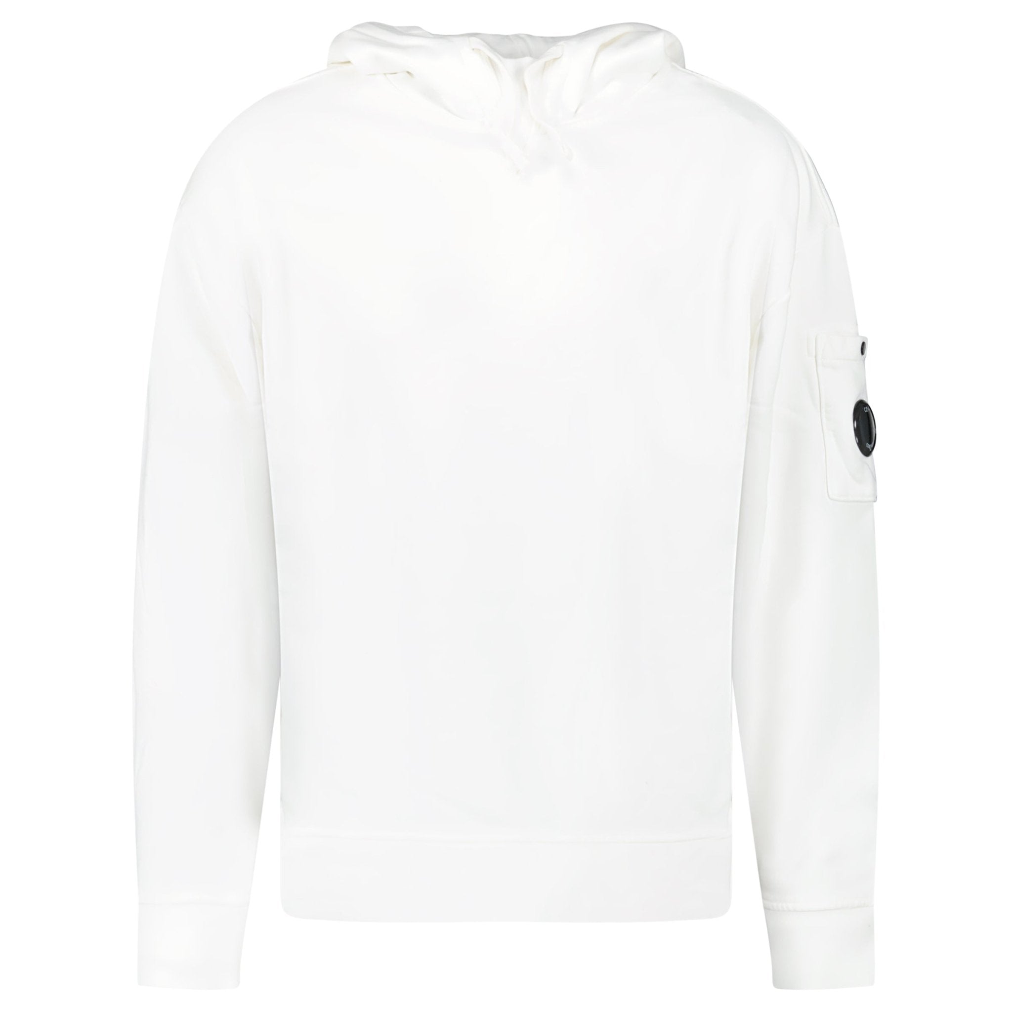 Color variation of CP Company Diagonal Raised Fleece Lens Hooded Sweatshirt in White