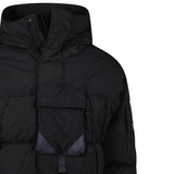 CP Company Eco - Chrome R Mixed Hooded Down Jacket in Black - Boinclo - Outlet Sale Under Retail