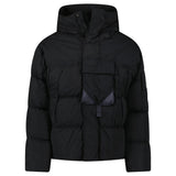 CP Company Eco - Chrome R Mixed Hooded Down Jacket in Black - Boinclo - Outlet Sale Under Retail