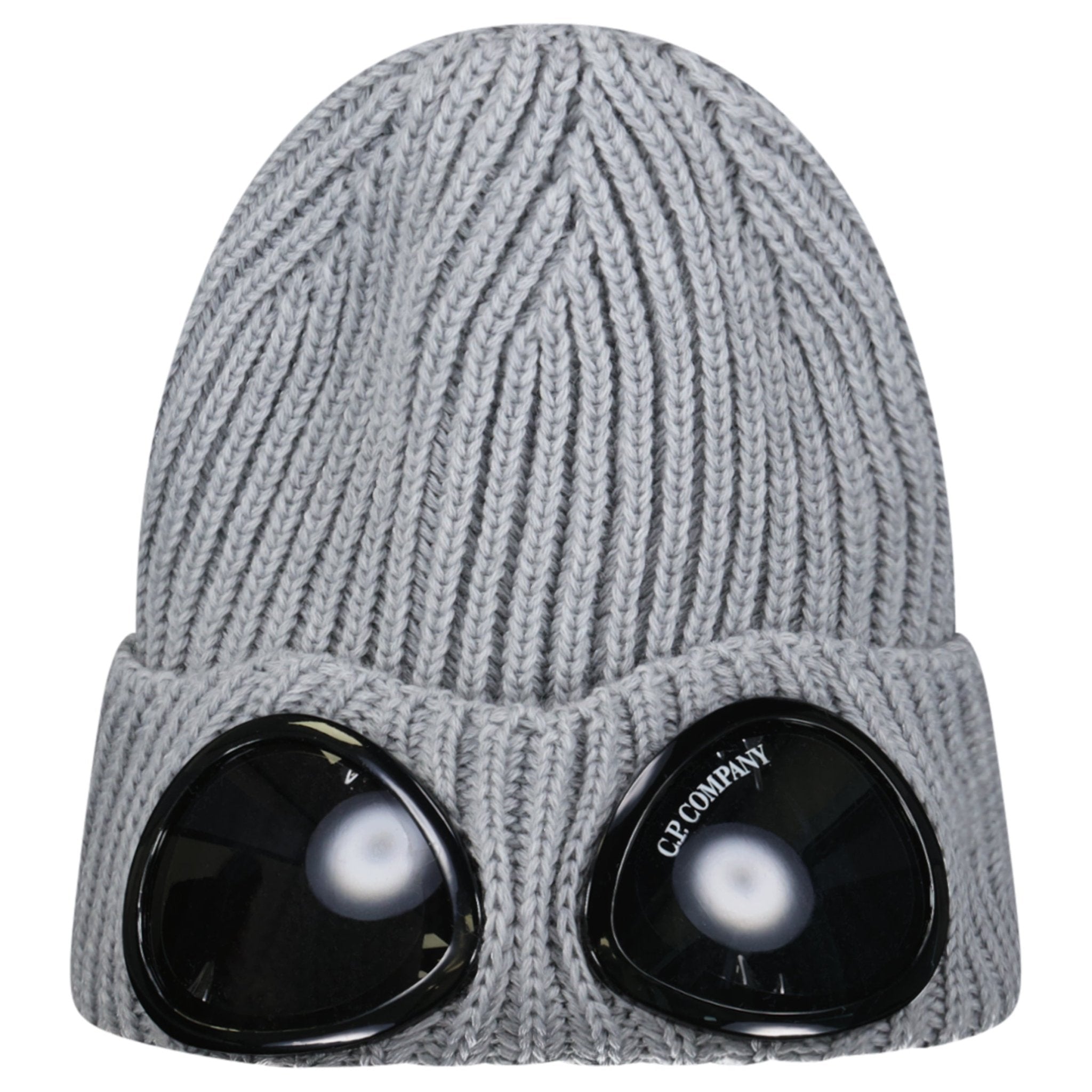 Color variation of CP Company Extrafine Merino Wool Goggle Beanie in Grey