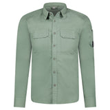 CP Company 'Gabardine' Cotton Overshirt Green - Boinclo - Outlet Sale Under Retail