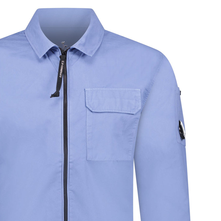 CP Company 'Gabardine' Overshirt in Blue - Boinclo - Outlet Sale Under Retail