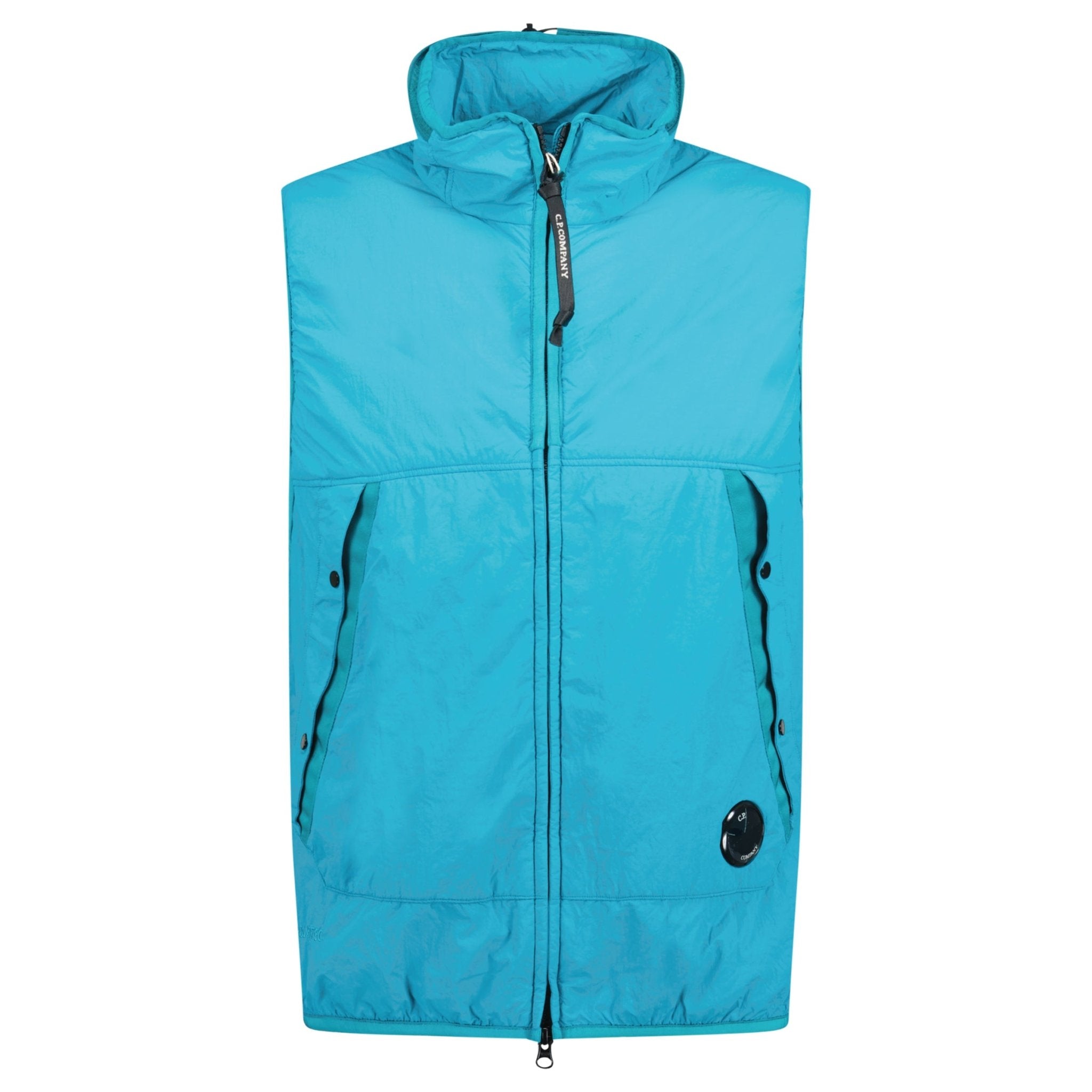 CP Company G.D.P. Padded Gilet Aqua Outlet Sale Always Under Retail Boinclo