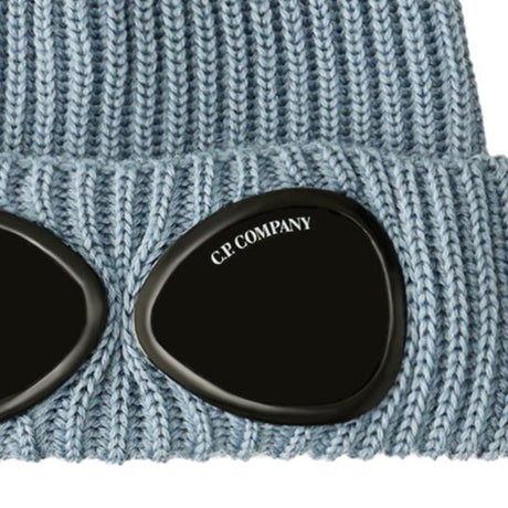 CP Company Goggle Beanie Hat in Extra Fine Merino Wool Flint Stone - Boinclo - Outlet Sale Under Retail