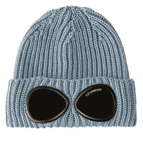 CP Company Goggle Beanie Hat in Extra Fine Merino Wool Flint Stone - Boinclo - Outlet Sale Under Retail