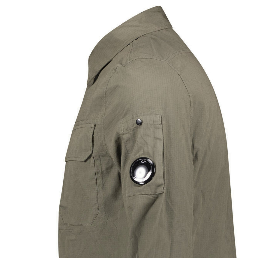 CP Company Lens Button Up Overshirt Green - Boinclo - Outlet Sale Under Retail