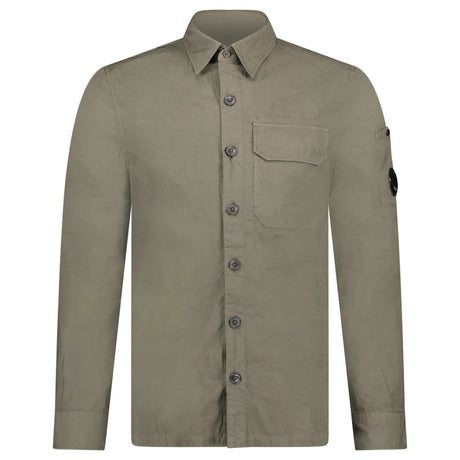 CP Company Lens Button Up Overshirt Green - Boinclo - Outlet Sale Under Retail