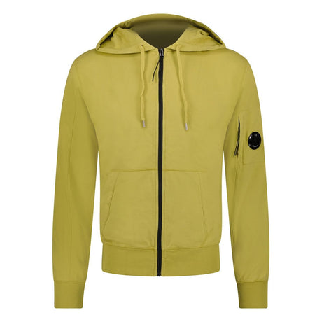 CP Company Lens Cotton Zip Fleece Hoodie Olive - Boinclo - Outlet Sale Under Retail