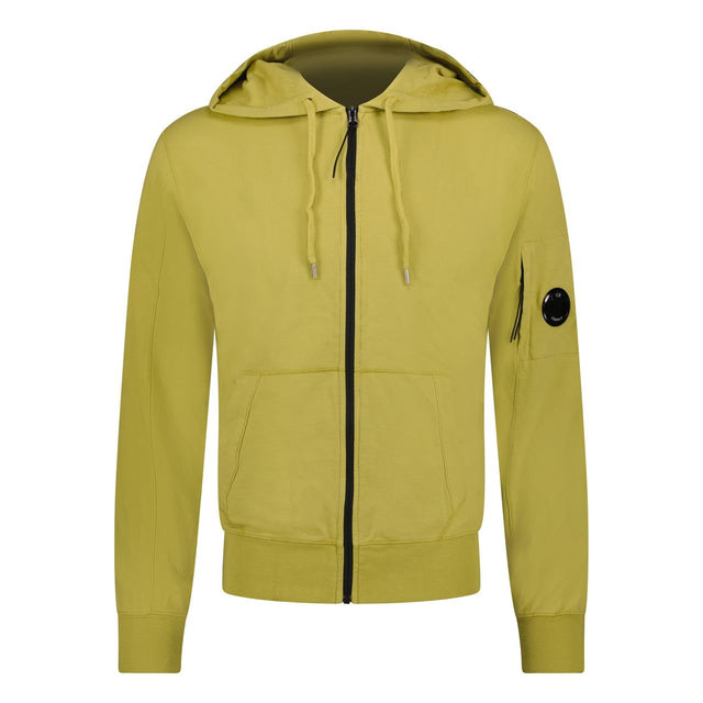 CP Company Lens Cotton Zip Fleece Hoodie Olive - Boinclo - Outlet Sale Under Retail