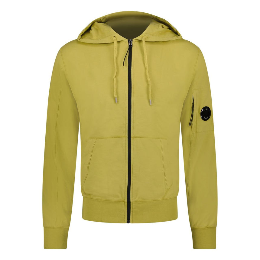 CP Company Lens Cotton Zip Fleece Hoodie Olive - Boinclo - Outlet Sale Under Retail