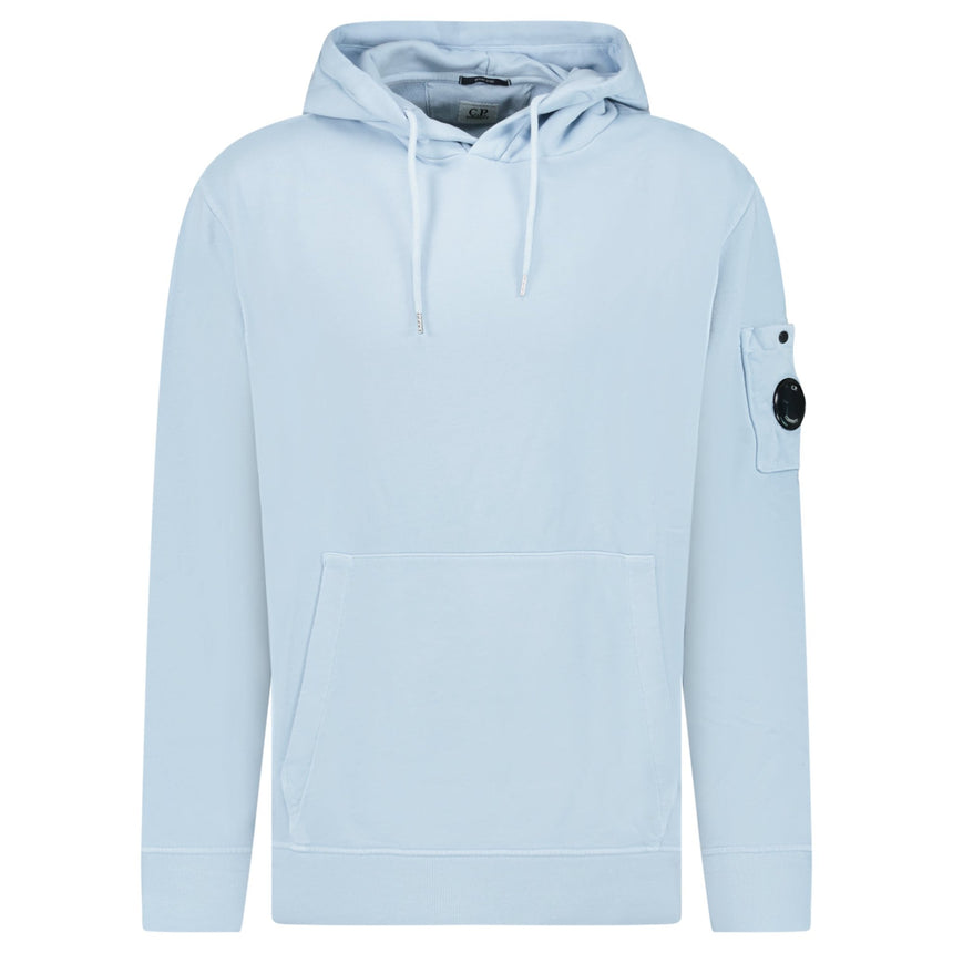 CP Company Lens Diagonal Raised Hooded Fleece Cerulean - Boinclo - Outlet Sale Under Retail
